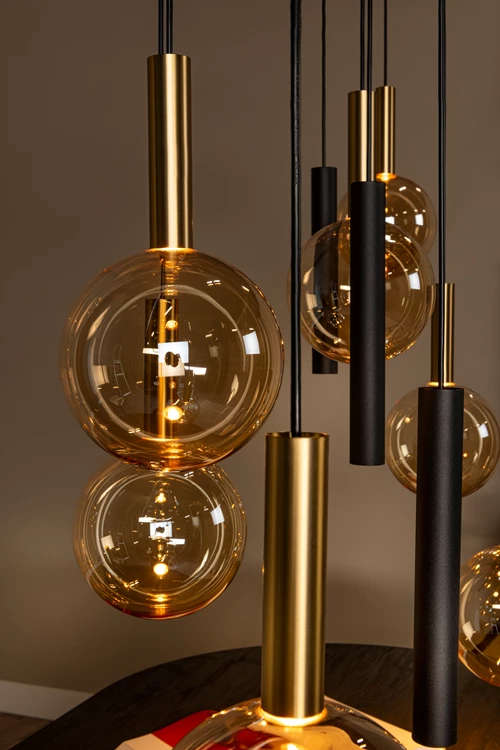 Lucide JOSIANE - Hanglamp - 7xG9 - Zwart | Vibes - sfeer 4